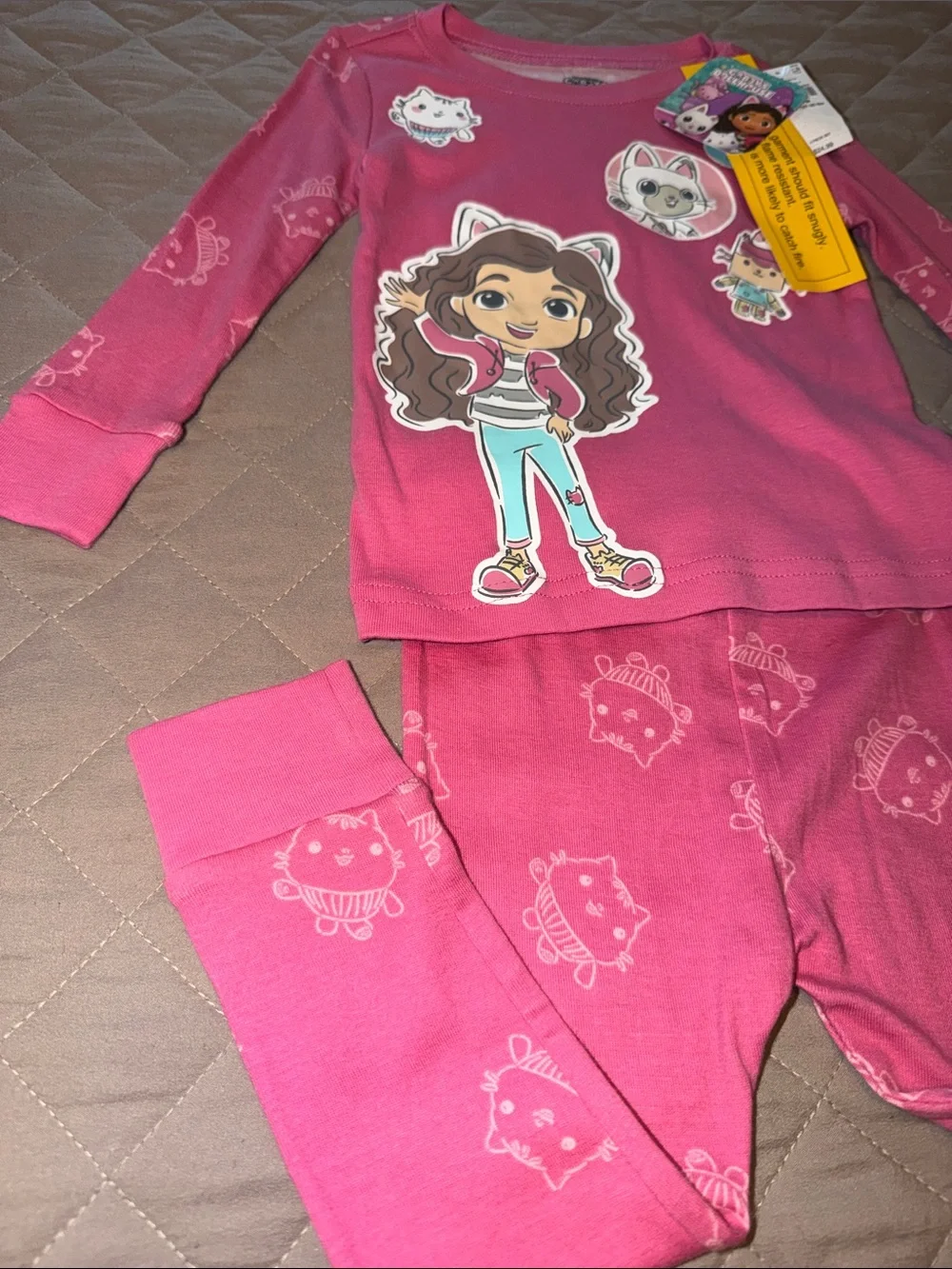Old Navy Pink Girls Character Long-Sleeve Pajama Set